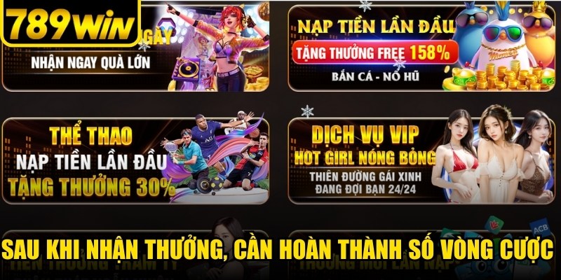 Sau khi nhận thưởng, người chơi cần hoàn thành số vòng cược theo yêu cầu
