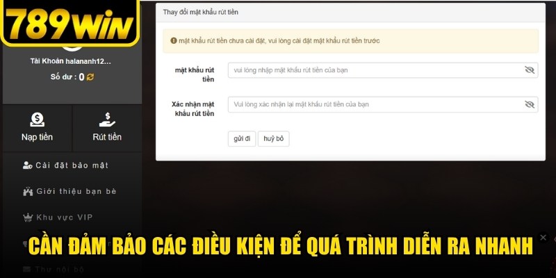 Trước khi rút, cần đảm bảo các điều kiện để quá trình diễn ra nhanh